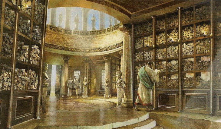 Ciencia e historia - Incendio de la Biblioteca de Alejandría